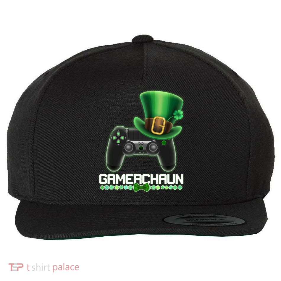 Cool St Patrick's Day Gamerchaun Game Controller Leprechaun Wool Snapback Cap
