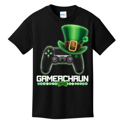 Cool St Patrick's Day Gamerchaun Game Controller Leprechaun Kids T-Shirt