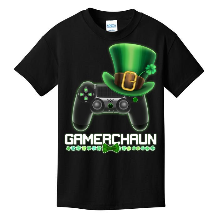 Cool St Patrick's Day Gamerchaun Game Controller Leprechaun Kids T-Shirt