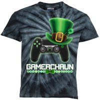 Cool St Patrick's Day Gamerchaun Game Controller Leprechaun Kids Tie-Dye T-Shirt