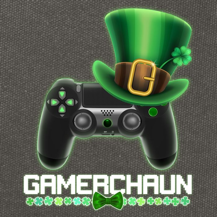 Cool St Patrick's Day Gamerchaun Game Controller Leprechaun Cotton Canvas Backpack