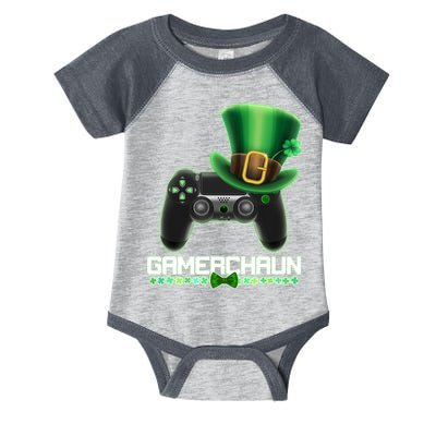 Cool St Patrick's Day Gamerchaun Game Controller Leprechaun Infant Baby Jersey Bodysuit