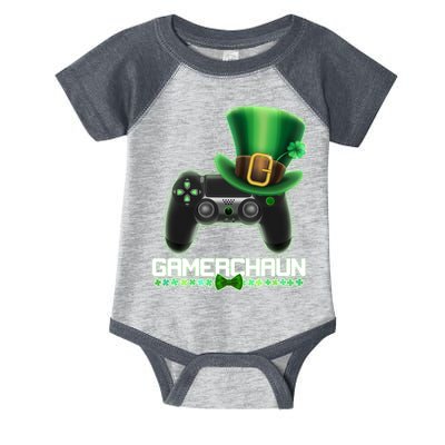 Cool St Patrick's Day Gamerchaun Game Controller Leprechaun Infant Baby Jersey Bodysuit