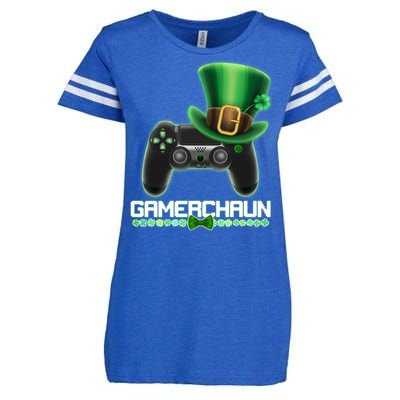 Cool St Patrick's Day Gamerchaun Game Controller Leprechaun Enza Ladies Jersey Football T-Shirt