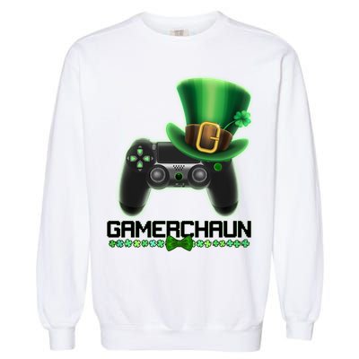 Cool St Patrick's Day Gamerchaun Game Controller Leprechaun Garment-Dyed Sweatshirt
