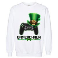 Cool St Patrick's Day Gamerchaun Game Controller Leprechaun Garment-Dyed Sweatshirt