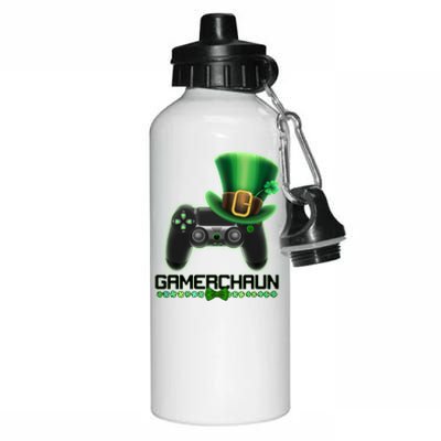 Cool St Patrick's Day Gamerchaun Game Controller Leprechaun Aluminum Water Bottle