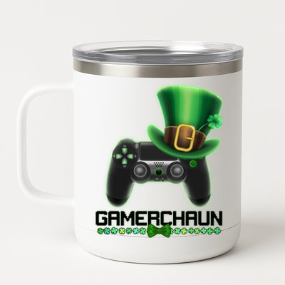 Cool St Patrick's Day Gamerchaun Game Controller Leprechaun 12 oz Stainless Steel Tumbler Cup