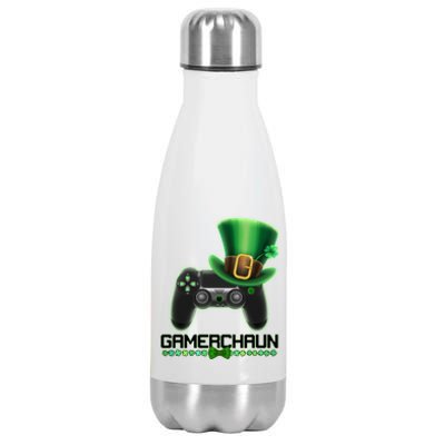 Cool St Patrick's Day Gamerchaun Game Controller Leprechaun Stainless Steel Insulated Water Bottle