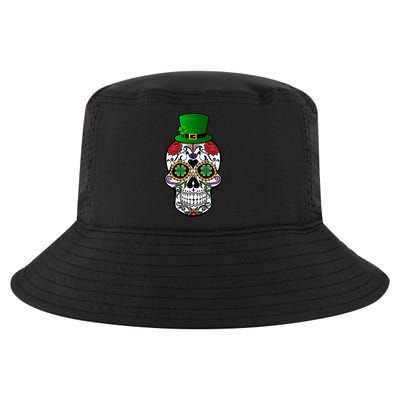 Cool St Patricks Day Irish Day Of The Dead Skull Cool Comfort Performance Bucket Hat