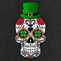 Cool St Patricks Day Irish Day Of The Dead Skull Cool Comfort Performance Bucket Hat