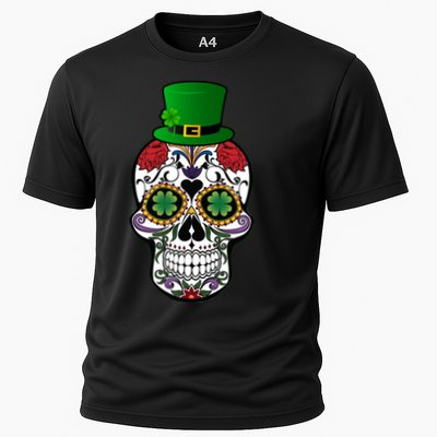Cool St Patricks Day Irish Day Of The Dead Skull Performance Shirt