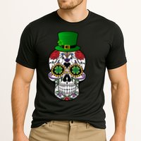 Cool St Patricks Day Irish Day Of The Dead Skull Cooling Performance Crew T-Shirt