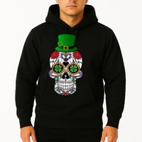 Cool St Patricks Day Irish Day Of The Dead Skull Hoodie