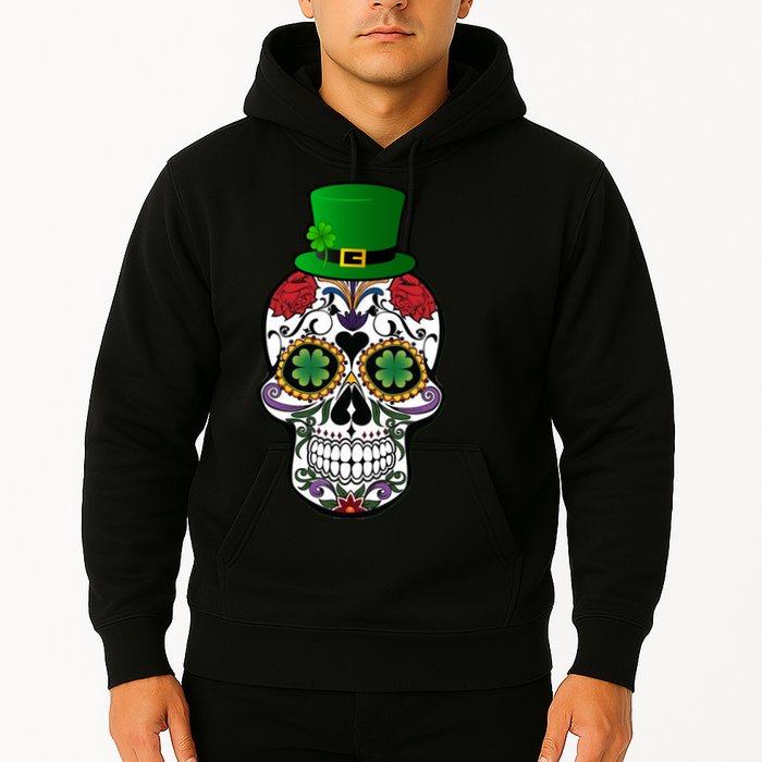 Cool St Patricks Day Irish Day Of The Dead Skull Hoodie