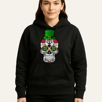 Cool St Patricks Day Irish Day Of The Dead Skull Hoodie