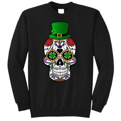 Cool St Patricks Day Irish Day Of The Dead Skull Sweatshirt