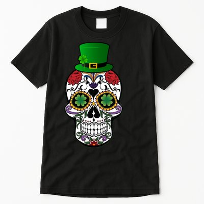 Cool St Patricks Day Irish Day Of The Dead Skull Tall T-Shirt
