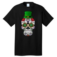 Cool St Patricks Day Irish Day Of The Dead Skull Tall T-Shirt