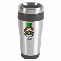 Cool St Patricks Day Irish Day Of The Dead Skull 16oz Travel Tumbler