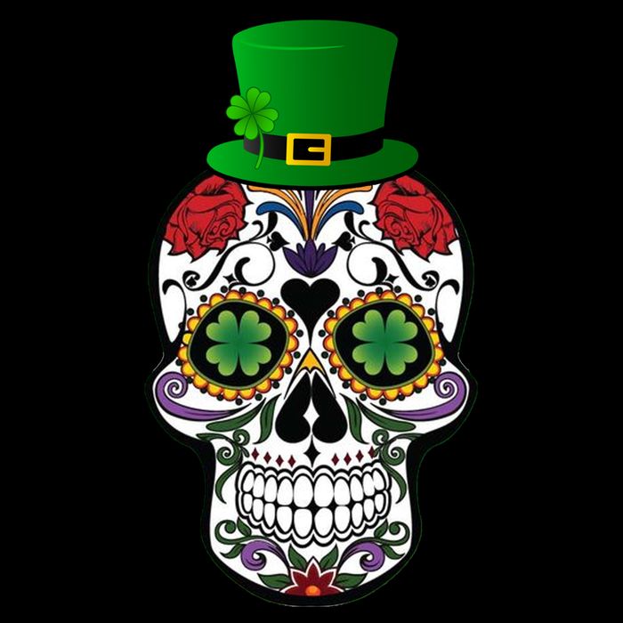 Cool St Patricks Day Irish Day Of The Dead Skull Tank Top