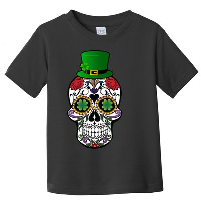Cool St Patricks Day Irish Day Of The Dead Skull Toddler T-Shirt