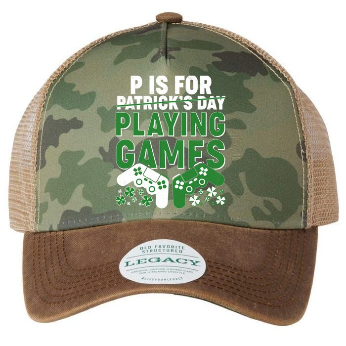 Cool St Patrick's Day P Is For Playing Games   Legacy Tie Dye Trucker Hat