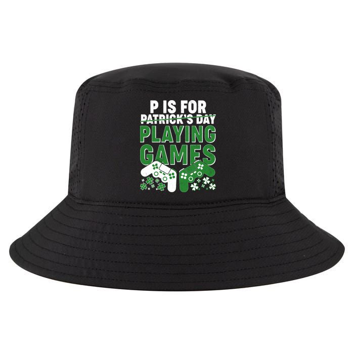 Cool St Patrick's Day P Is For Playing Games   Cool Comfort Performance Bucket Hat