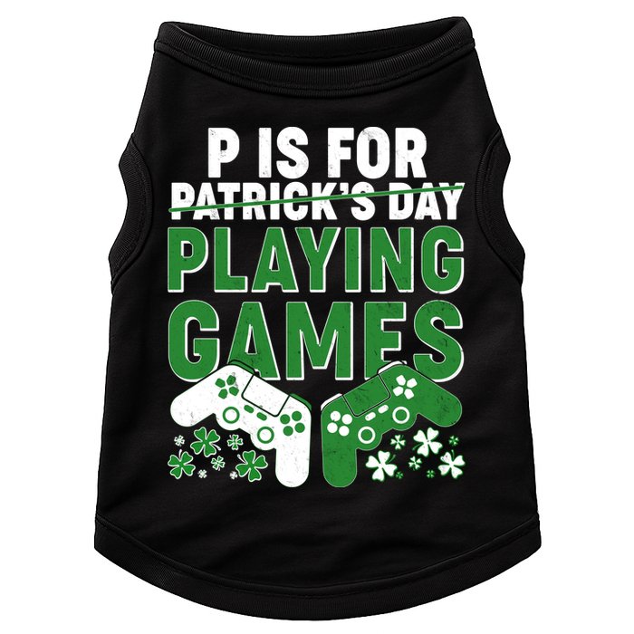 Cool St Patrick's Day P Is For Playing Games   Doggie Tank