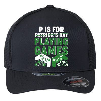 Cool St Patrick's Day P Is For Playing Games   Flexfit Unipanel Trucker Cap