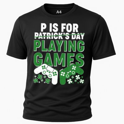 Cool St Patrick's Day P Is For Playing Games   Performance Shirt