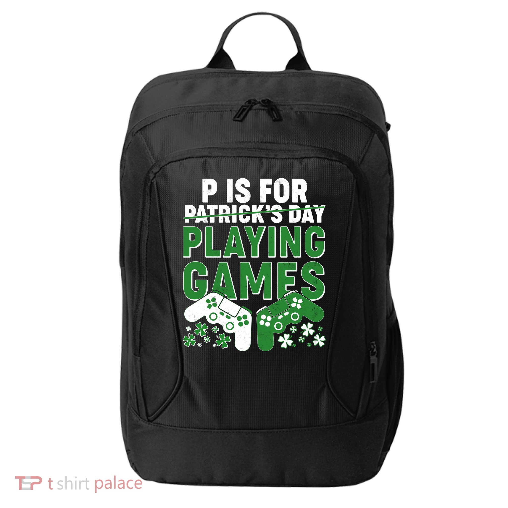 Cool St Patrick's Day P Is For Playing Games   City Backpack
