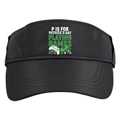 Cool St Patrick's Day P Is For Playing Games   Adult Drive Performance Visor