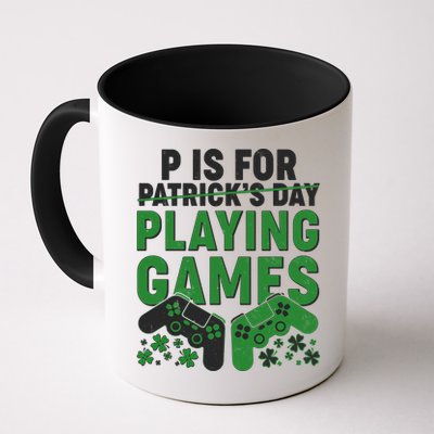 Cool St Patrick's Day P Is For Playing Games   Mug