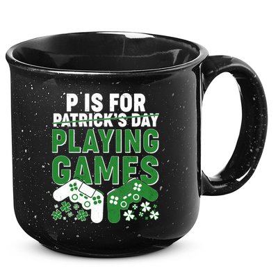 Cool St Patrick's Day P Is For Playing Games   15oz Campfire Ceramic Mug
