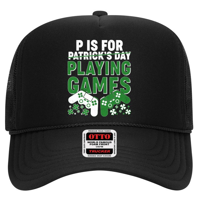 Cool St Patrick's Day P Is For Playing Games   Trucker Hat