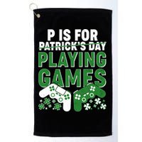 Cool St Patrick's Day P Is For Playing Games   Golf Towel