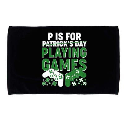 Cool St Patrick's Day P Is For Playing Games   Microfiber Hand Towel