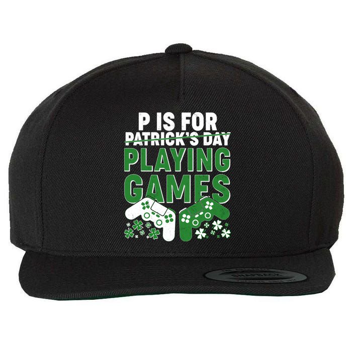 Cool St Patrick's Day P Is For Playing Games   Wool Snapback Cap