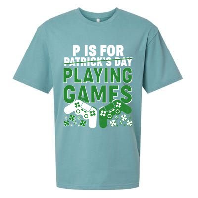 Cool St Patrick's Day P Is For Playing Games   Sueded Cloud Jersey T-Shirt
