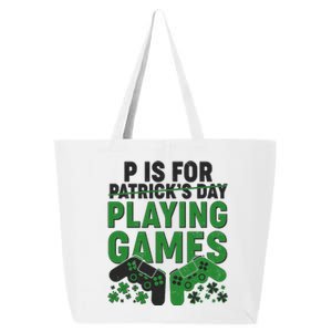 Cool St Patrick's Day P Is For Playing Games   25L Jumbo Tote