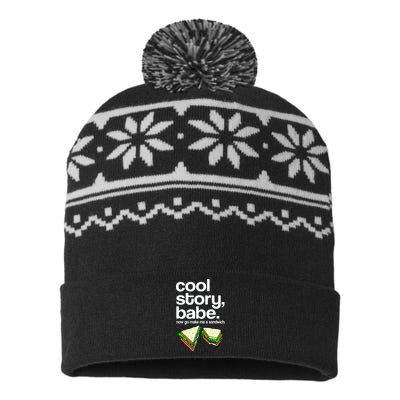 Cool Story Babe Now Make Me a Sandwich USA-Made Snowflake Beanie