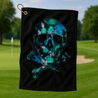Cool Summer Graphic Skull Golf Towel
