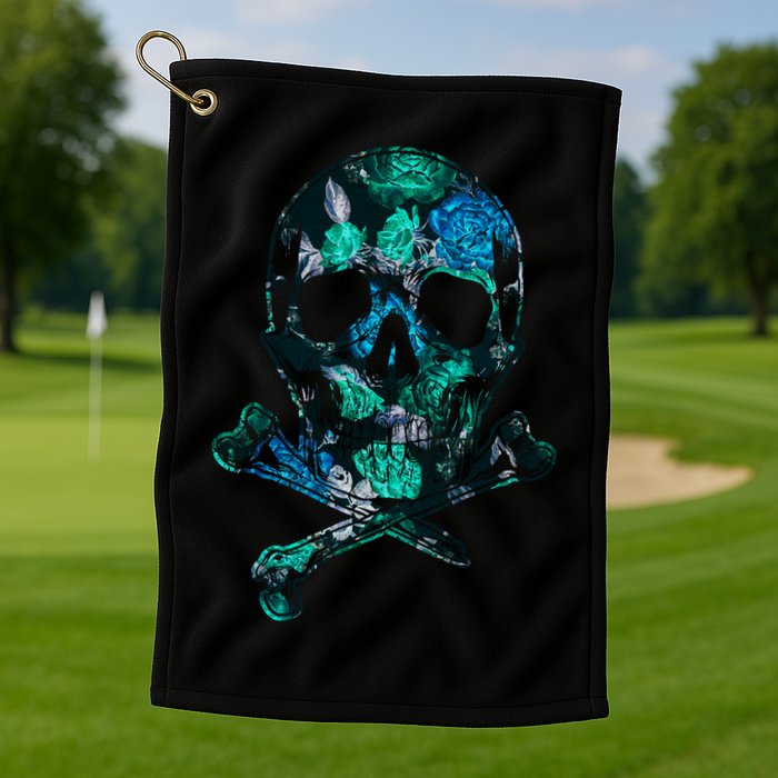 Cool Summer Graphic Skull Golf Towel