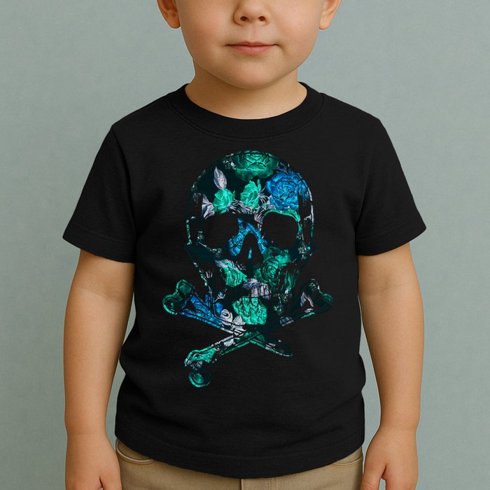 Cool Summer Graphic Skull Toddler T-Shirt