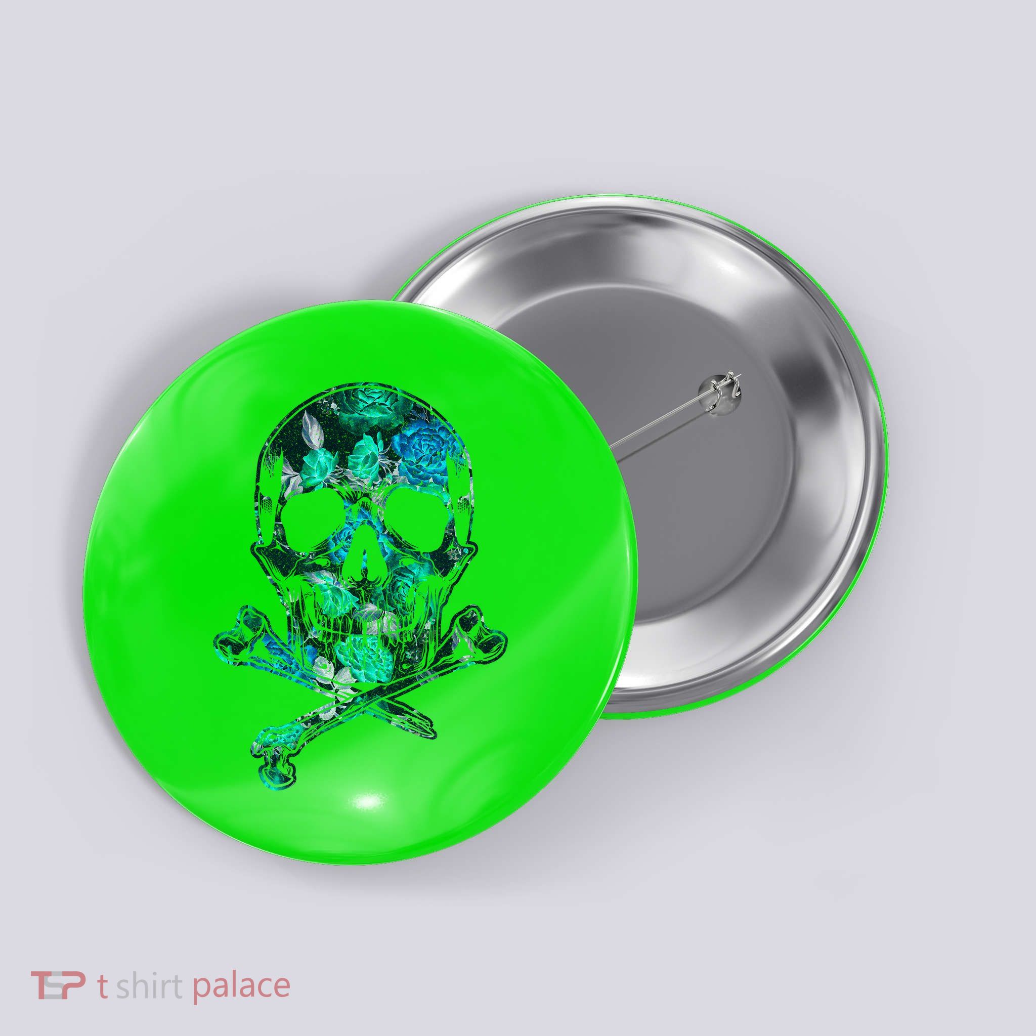 Cool Summer Graphic Skull Button