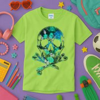 Cool Summer Graphic Skull Kids T-Shirt