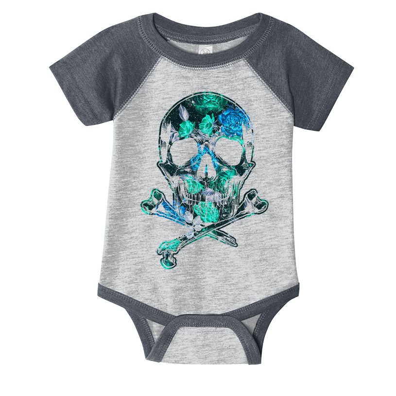 Cool Summer Graphic Skull Infant Baby Jersey Bodysuit