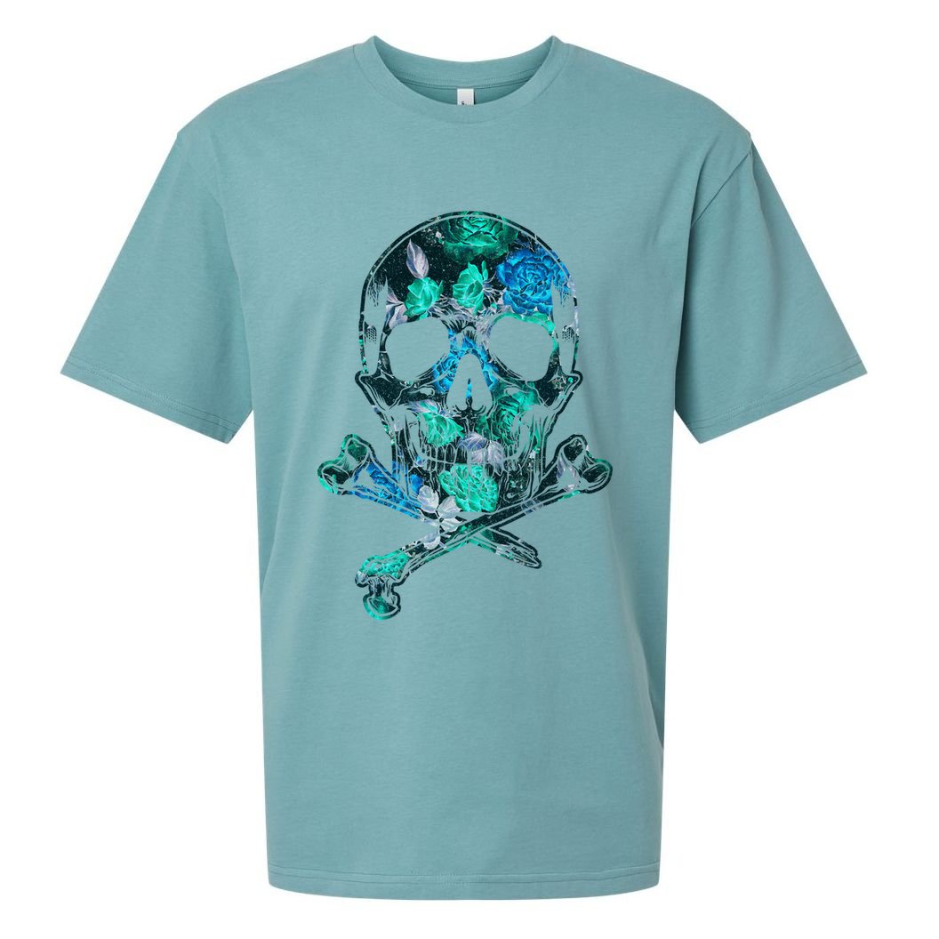Cool Summer Graphic Skull Sueded Cloud Jersey T-Shirt