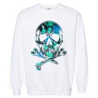 Cool Summer Graphic Skull Garment-Dyed Sweatshirt